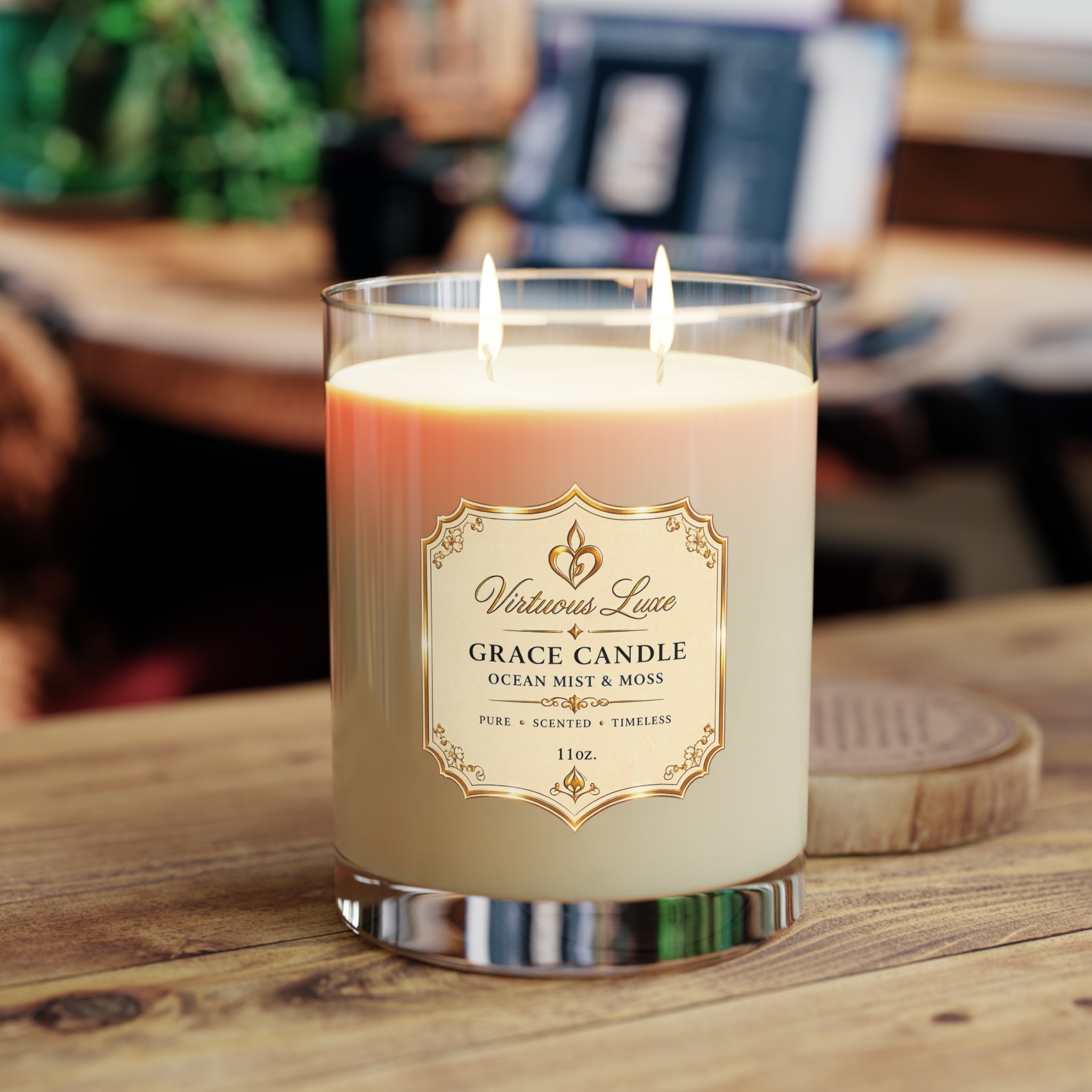 Ocean Mist & Woods Candle 11oz Glass Jar | Scented Candle