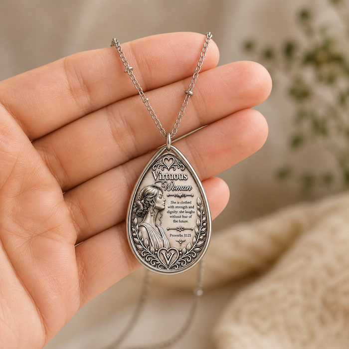 Oval Pendant Necklace | Minimal Oval Necklace - Image 2